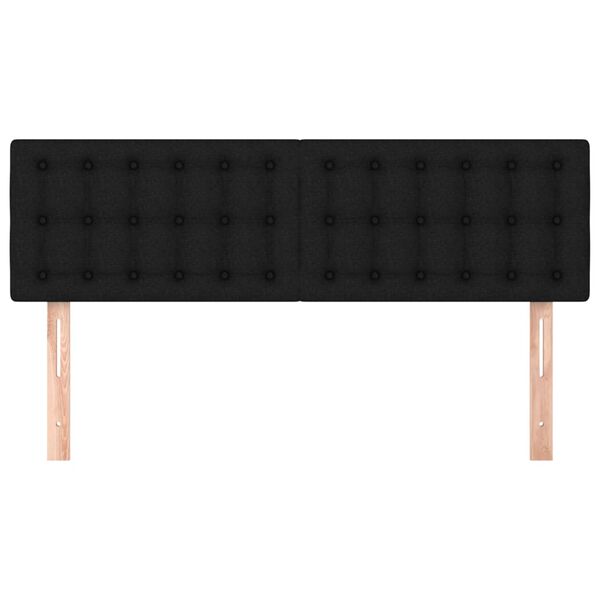 vidaXL Headboards 2 pcs Black 72 cm Fabric