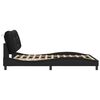 vidaXL Bed Frame without Mattress "Hvar" Black 137x190 cm Double Faux Leather