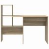 vidaXL Desk Sonoma Oak 131.5 x 50 x 106.5 cm Engineered Wood