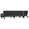 vidaXL L-shaped Sofa Bed Dark Grey 260x140x70 cm Fabric