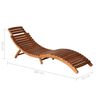 vidaXL Garden Sun Lounger with Table and Cushion Solid Acacia Wood