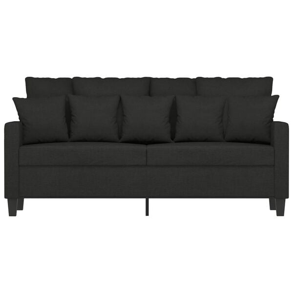 vidaXL 2-Seater Sofa Black 140 cm Fabric