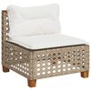 vidaXL 10 Piece Garden Sofa Set with Cushions Beige Poly Rattan