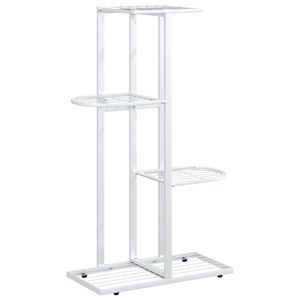 vidaXL Plant Stand | White | Metal | Medium | Shelving | Plant Stand