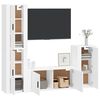 vidaXL 4 Piece TV Cabinet Set White Engineered Wood