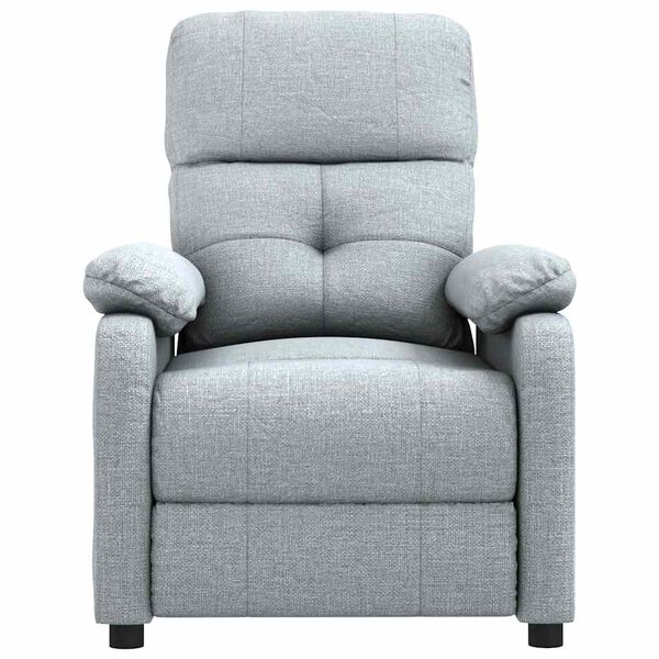 vidaXL Recliner Chair Light Grey Fabric