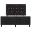 vidaXL Bed Frame with Headboard Black 152 x 203 cm Velvet