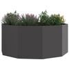 vidaXL Planter Black 120 x 120 x 50 cm Steel
