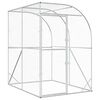vidaXL Chicken Coop Silver 200 x 100 x 215 cm Galvanised Steel