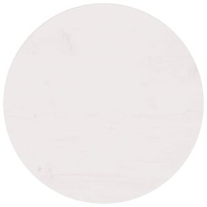 vidaXL Table Top White &Oslash;50x2.5 cm Solid Wood Pine