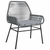 vidaXL 9 Piece Garden Dining Set with Cushions Grey Poly Rattan Glass