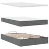 vidaXL Ottoman Bed with Mattress Dark Grey King Single Fabric