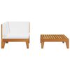 vidaXL 2 Piece Garden Lounge Set with Cushions Solid Acacia Wood