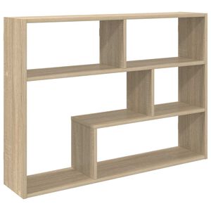 vidaXL Wall Shelf Wall-Mounted Brown 95 x 20 x 69.5 cm Engineered Wood
