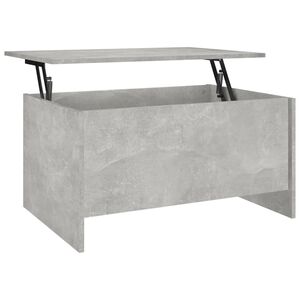 vidaXL Coffee Table Concrete Grey 80x55,5x41,5 cm Engineered Wood