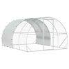 vidaXL Chicken Coop Silver 400 x 300 x 200 cm Galvanised Steel