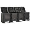 vidaXL Composter | Black | 100% PP | Large | Durable | Composter | Rectangular