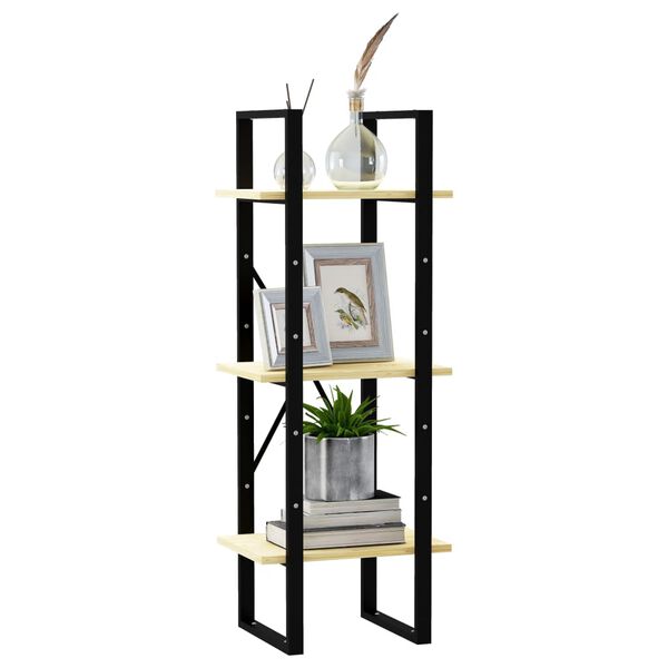 vidaXL 3-Tier Book Cabinet 40x30x105 cm Solid Pinewood