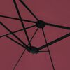 vidaXL Double-Head Garden Parasol with LEDs Bordeaux Red 449x265 cm