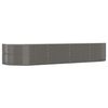 vidaXL Garden Raised Bed Grey 367x140x68 cm Galvanised Steel