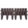 vidaXL Lawn Edgings 36 pcs Brown 10 m PP