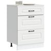 vidaXL Kitchen Base Cabinet Kalmar White Engineered Wood
