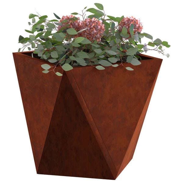 vidaXL Planter Rusty 30 x 30 x 30 cm Weathering Steel