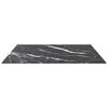 vidaXL Table Top Black 70x70 cm 6 mm Tempered Glass with Marble Design