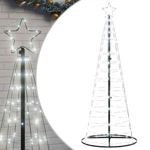 vidaXL LED Christmas Tree 200 LEDs Cold White 180 cm