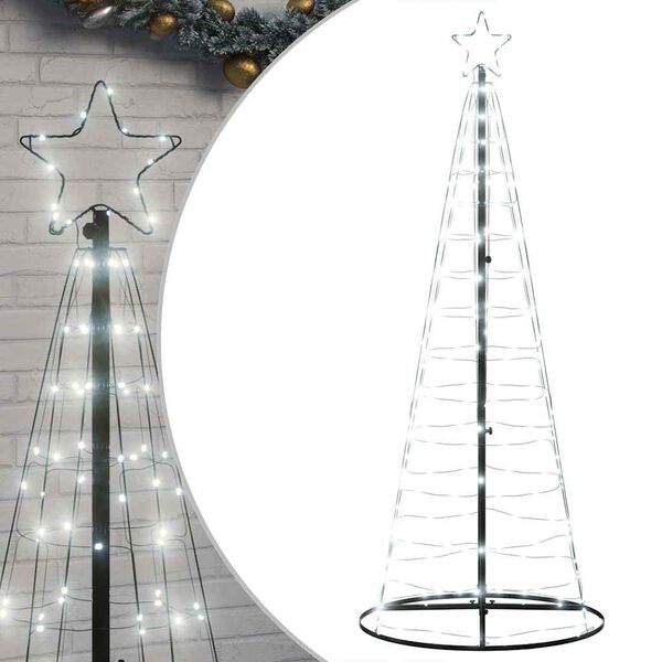 vidaXL LED Christmas Tree 200 LEDs Cold White 180 cm