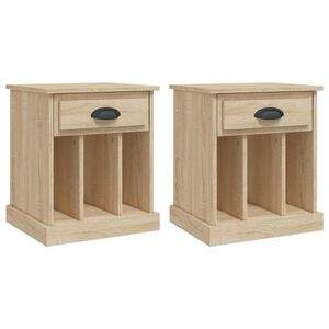 vidaXL Bedside Cabinets 2 pcs Sonoma Oak 43x36x50 cm