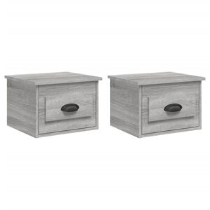 vidaXL Wall-mounted Bedside Cabinets 2 pcs Grey Sonoma 41.5x36x28cm