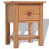 vidaXL Nightstand | Brown | Solid oak, MDF | Small | Nightstand | Rectangular