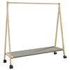 vidaXL Clothes Rack | Bamboo | Varnished Finish | 106 x 34 x 106.5 cm | Foldable
