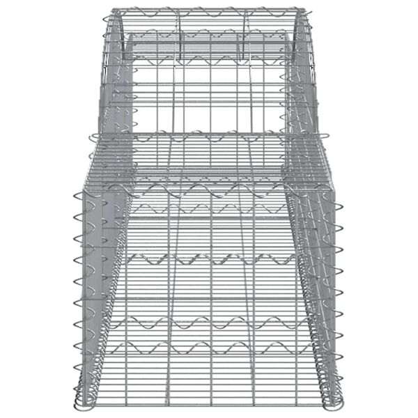vidaXL Arched Gabion Basket 300x50x40/60 cm Galvanised Iron
