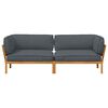 vidaXL Sofa Set with Cushion Plain 2 pcs Anthracite Solid Acacia Wood
