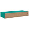 vidaXL Wall-mounted Drawer Shelf Blue 60x23.5x10cm MDF