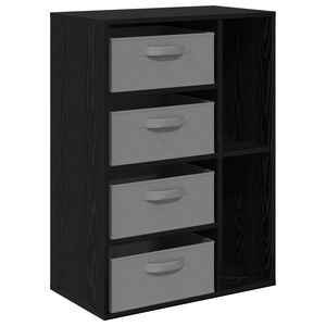 vidaXL Sideboard Black Oak 60 x 33.5 x 84 cm