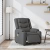 vidaXL Electric Massage Recliner Chair Dark Grey Fabric