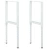 vidaXL Metal Frame | Set of 2 | Grey | Metal | Adjustable Height