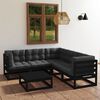 vidaXL 6 Piece Garden Lounge Set with Cushions Solid Pinewood