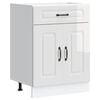vidaXL Kitchen Base Cabinet "Kalmar" High Gloss White Engineered Wood