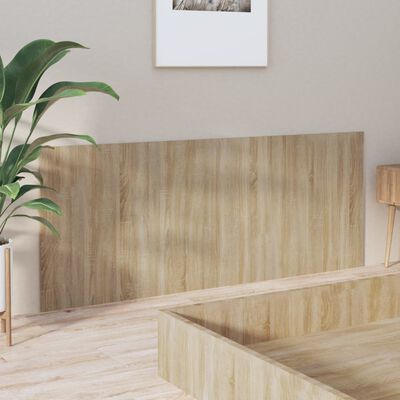 vidaXL Bed Headboard Sonoma Oak 200x1.5x80 cm Engineered Wood