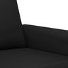 vidaXL 3 Piece Sofa Set with Pillows Black Faux Leather