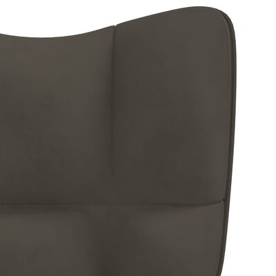 vidaXL Rocking Chair Dark Grey Velvet