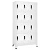 vidaXL Locker Cabinet White 90x45x180 cm Steel