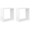 vidaXL Wall Cube Shelves 2 pcs High Gloss White 30x15x30 cm