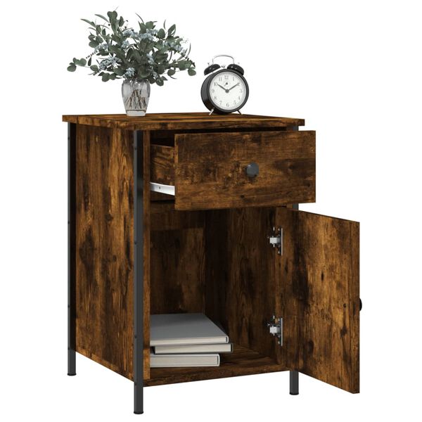 vidaXL Bedside Cabinets 2 pcs Smoked Oak 40x42x60 cm Engineered Wood