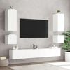vidaXL TV Wall Cabinet with LED Lights White 100x35x31 cm