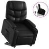 vidaXL Stand up Recliner Chair Black Faux Leather
